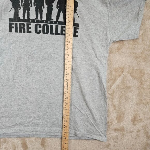 Ontario Fire College Mens T-Shirt Size L Gray Firefighter Short Sleeve - Picture 4 of 10